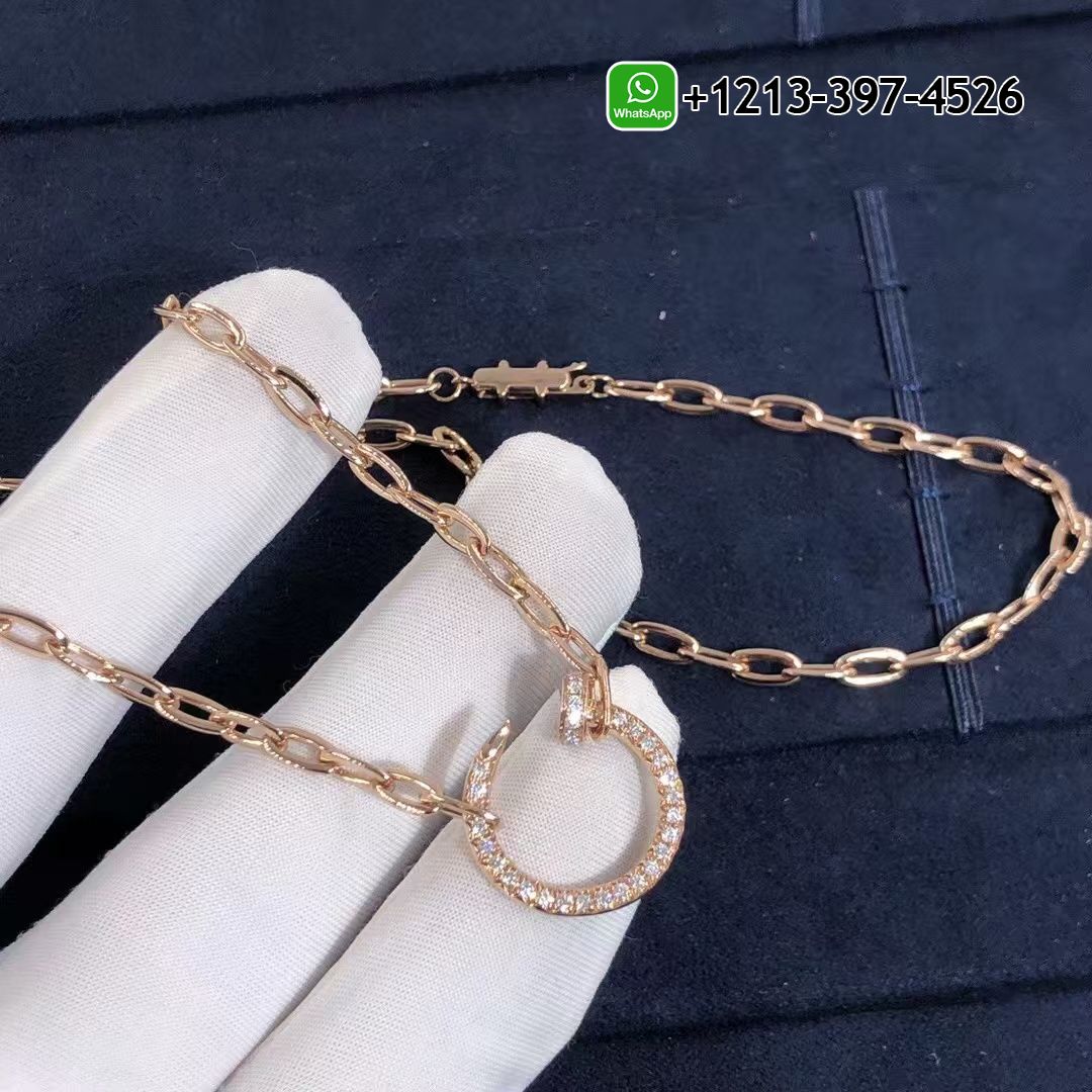 n4gfpznlgeb Cartier Juste un Clou Chain 18K Rose Gold Diamonds Necklace N7413500 - High Quality 18k Gold and Diamond Luxury Distinctive Collection Designer Jewelry Customized Factory Price - Image 2