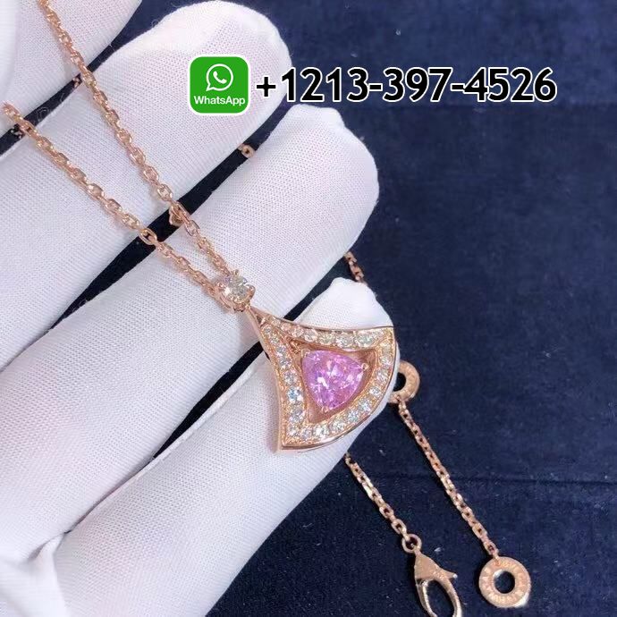 nailqnr00cc Bulgari Divas’ Dream 18K Rose Gold Set Pink Tourmaline and Diamonds Necklace - High Quality 18k Gold and Diamond Luxury Distinctive Collection Designer Jewelry Customized Factory Price - Image 2