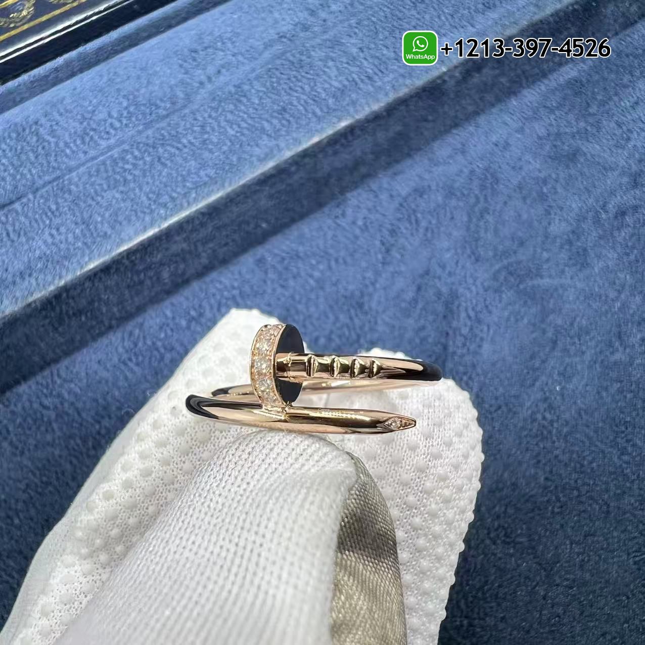 Custom Made Best Sellers Quality 1:1 Copy Cartier Juste Un Clou 18k Rose Gold 0.08ct Diamond Small Model Nail Ring - High Quality 18k Gold and Diamond Luxury Distinctive Collection Designer Jewelry Customized Factory Price Ncne5t4wgyp