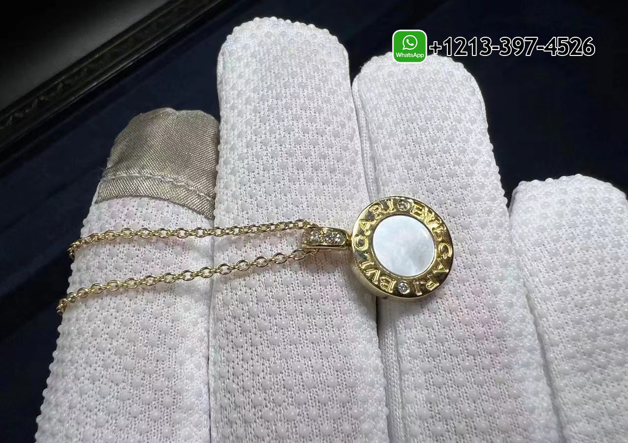 nirefxujrsf Best Sellers 1:1 Quality Cheap Custom Made BVLGARI 18 kt rose gold chain and 18 kt yellow gold pendant set with mother-of-pearl, onyx and pavé diamonds - High Quality 18k Gold and Diamond Luxury Distinctive Collection Designer Jewelry Customized Factory Price - Image 5