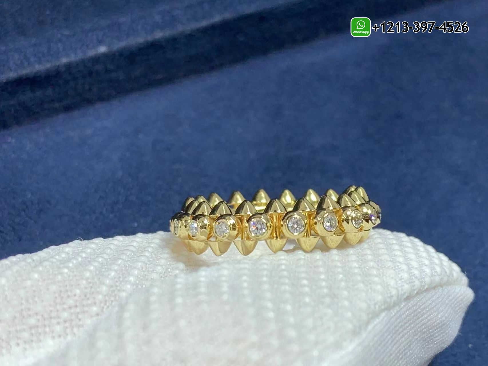 nwple0vvuuo Custom Made Best Quality 1:1 Cartier 18K Yellow Gold Diamond Clash De Cartier Ring - High Quality 18k Gold and Diamond Luxury Distinctive Collection Designer Jewelry Customized Factory Price - Image 4