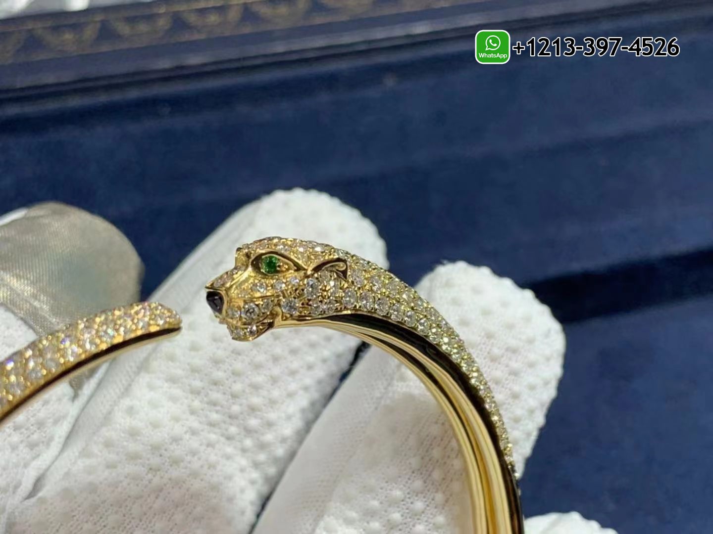 nx5bnkanqkr Best Sellers 1:1 Quality Cheap Custom Made Cartier 18k Yellow Gold Pave Diamond Small Panthère de Cartier Bracelet - High Quality 18k Gold and Diamond Luxury Distinctive Collection Designer Jewelry Customized Factory Price - Image 3