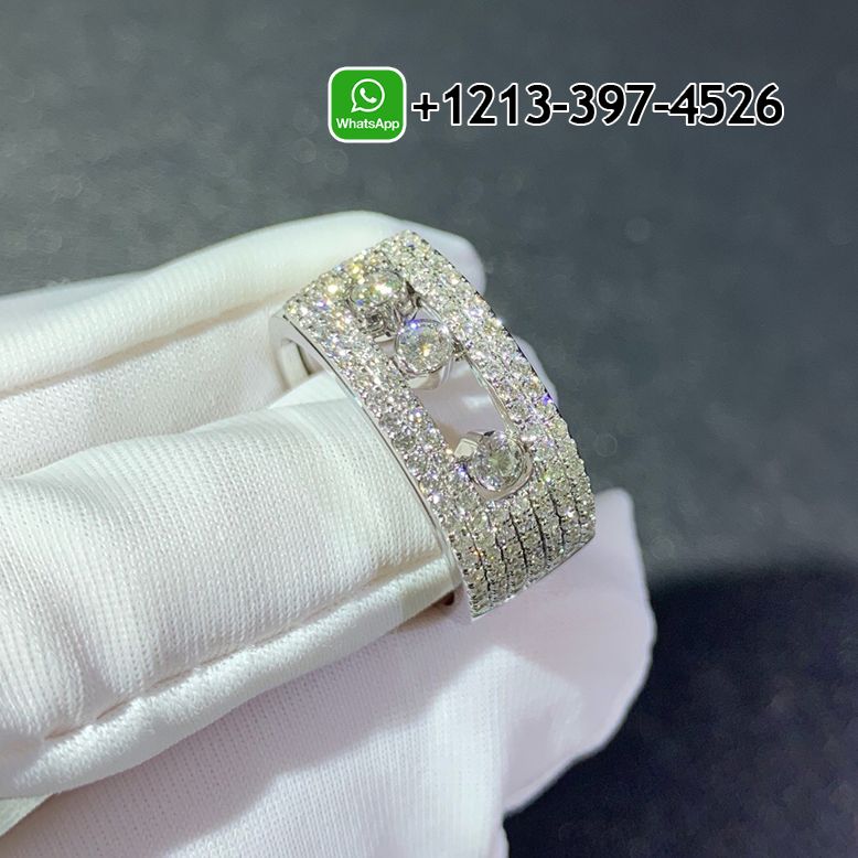o0nbfqnew2u Custom Made Best Sellers Quality 1:1 Copy Messika Move Noa LM Pavé 18K White Gold Diamond Ring - High Quality 18k Gold and Diamond Luxury Distinctive Collection Designer Jewelry Customized Factory Price - Image 5