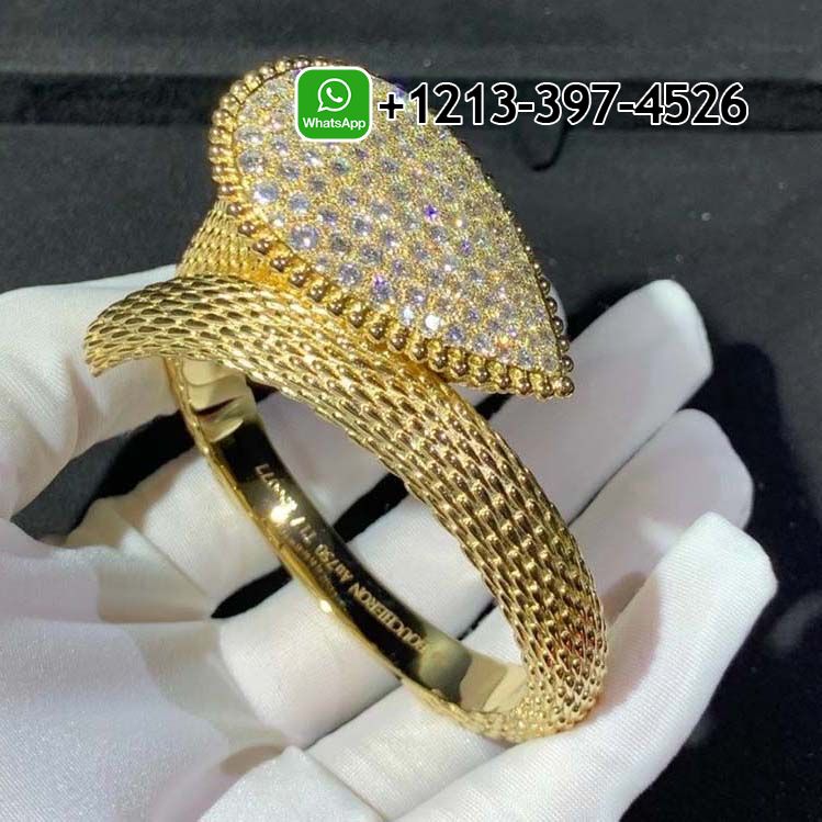 o2zcx0aalxw Custom Made Best Sellers Quality 1:1 Boucheron Serpent Bohème 18k Yellow Gold Diamond Bangle Bracelet - High Quality 18k Gold and Diamond Luxury Distinctive Collection Designer Jewelry Customized Factory Price - Image 3