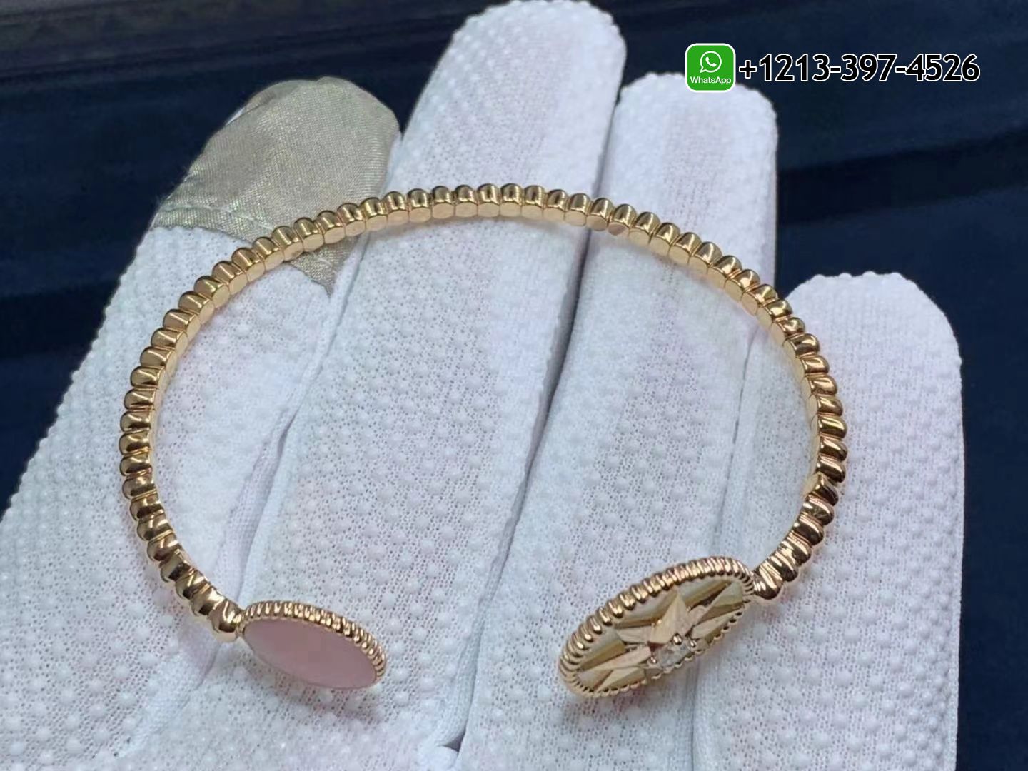 o35y4r0pp0u Best Sellers 1:1 Quality Cheap Custom Made Dior 18K Mother of Pearl, Opal & Diamond Rose des Vents Bracelet - High Quality 18k Gold and Diamond Luxury Distinctive Collection Designer Jewelry Customized Factory Price - Image 3