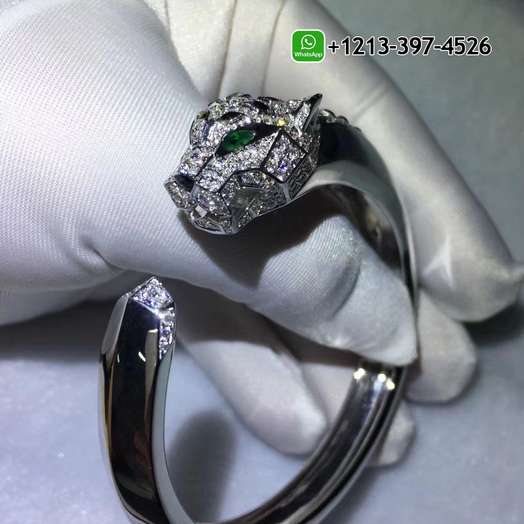 o5yimoa3z2u Best Sellers 1:1 Quality Cheap Custom Made Cartier 18k White Gold Panthère de Cartier Diamond Bracelet - High Quality 18k Gold and Diamond Luxury Distinctive Collection Designer Jewelry Customized Factory Price - Image 2