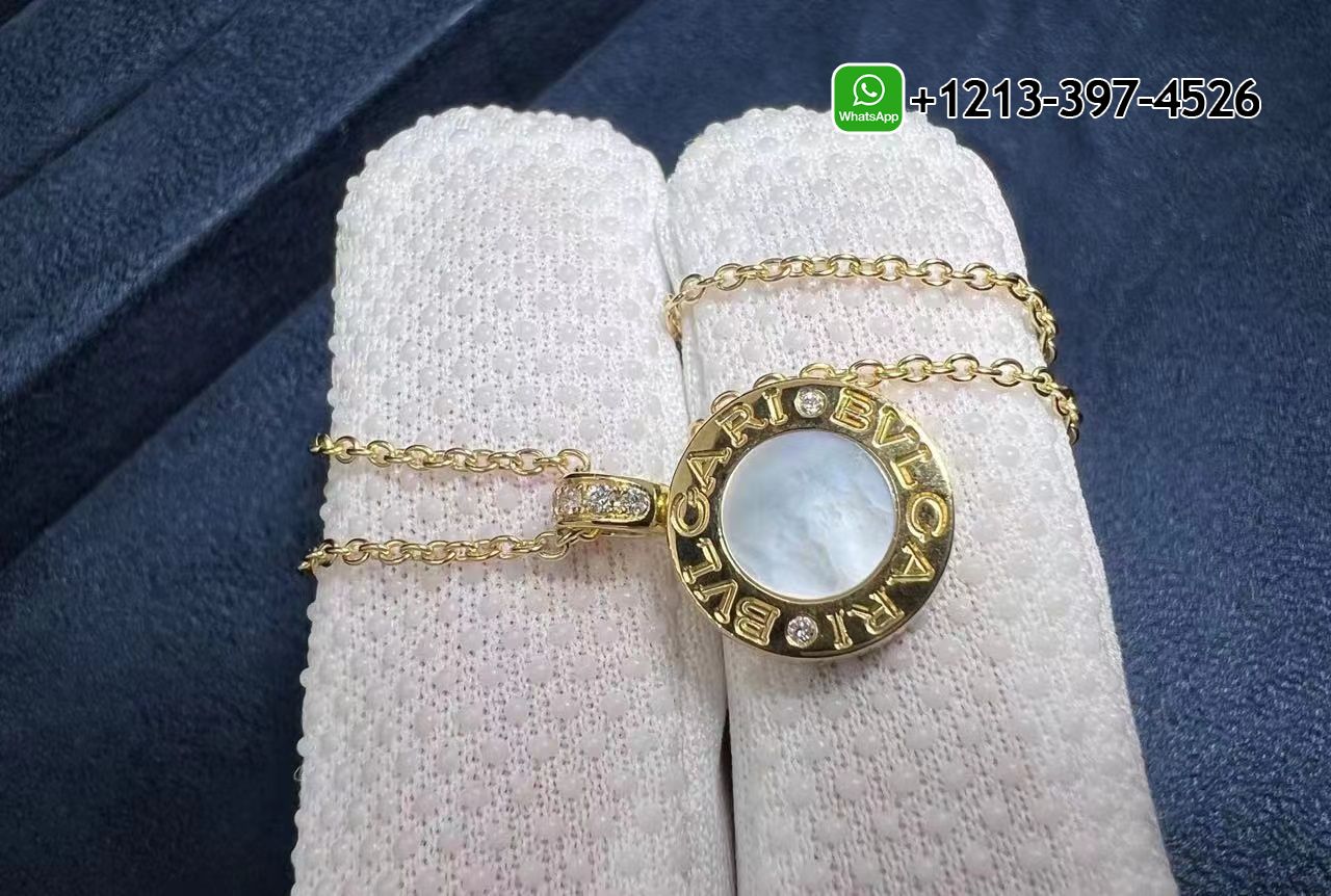 obf3nsdhsyi Best Sellers 1:1 Quality Cheap Custom Made BVLGARI 18 kt rose gold chain and 18 kt yellow gold pendant set with mother-of-pearl, onyx and pavé diamonds - High Quality 18k Gold and Diamond Luxury Distinctive Collection Designer Jewelry Customized Factory Price - Image 6