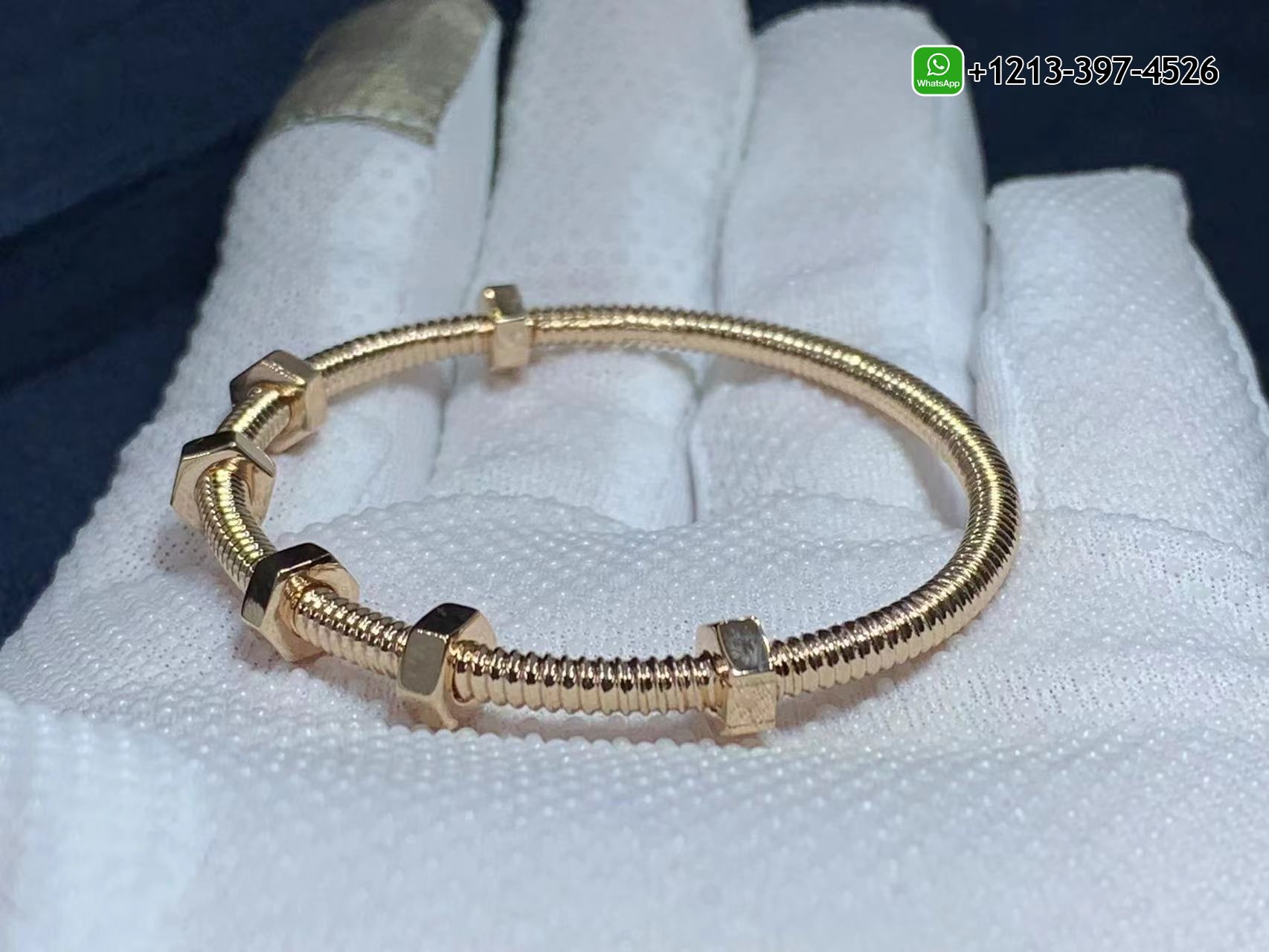 obkxqkgp5zr Best Sellers 1:1 Quality Cheap Custom Made Cartier Pure 18k Rose Gold Ecrou de Cartier Screws Bracelet - High Quality 18k Gold and Diamond Luxury Distinctive Collection Designer Jewelry Customized Factory Price - Image 2