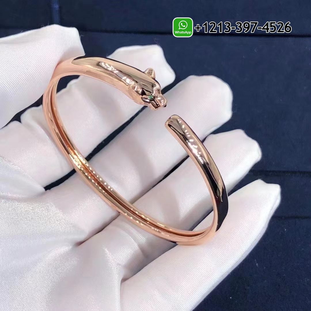 ocr3esejkvh Custom Made Best Quality 1:1 Cheap Catier Pure18K Rose Gold Small Model Panthere De Cartier Bracelet - High Quality 18k Gold and Diamond Luxury Distinctive Collection Designer Jewelry Customized Factory Price - Image 7