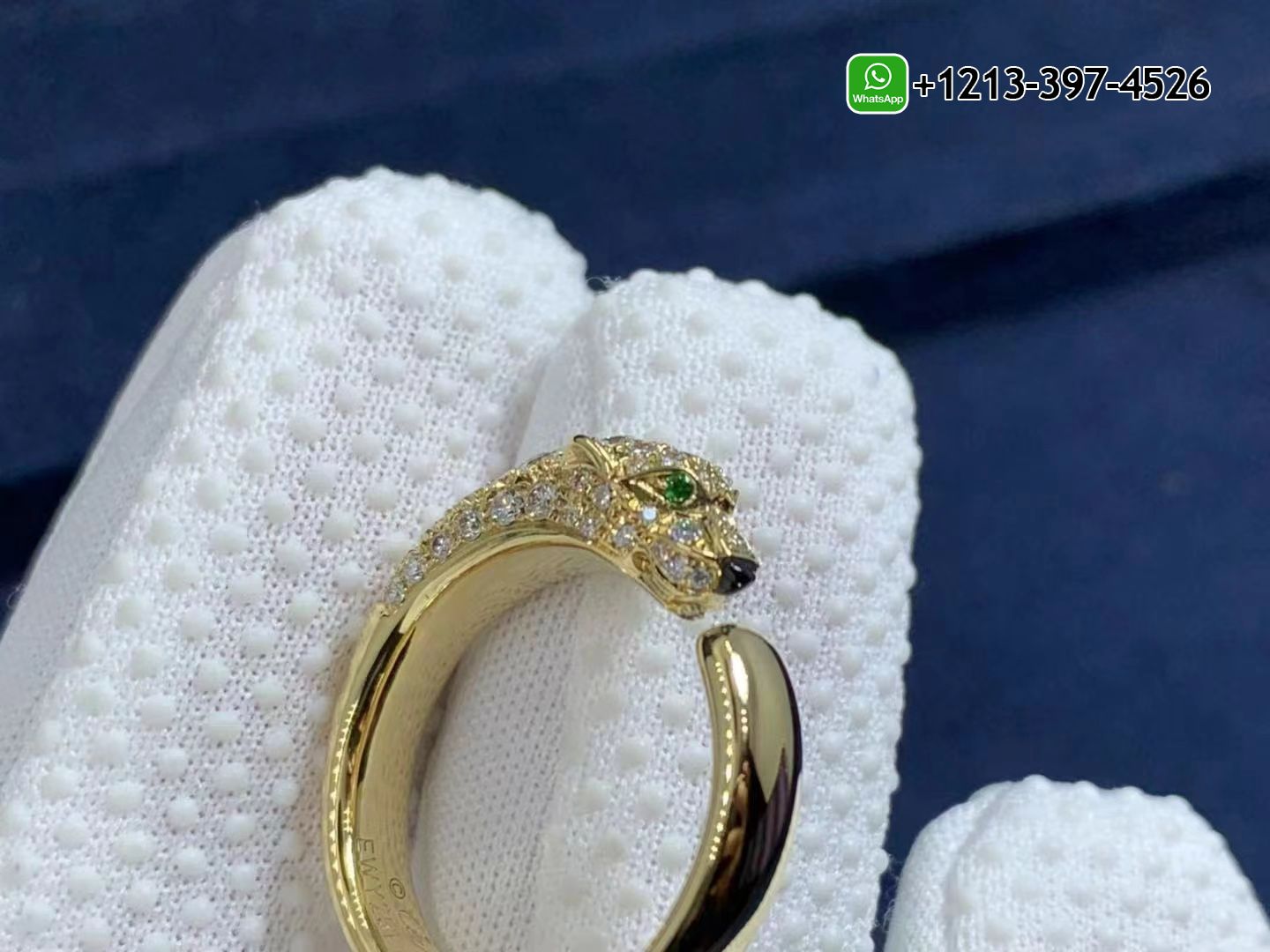 odt0abnh4ql Best Sellers 1:1 Quality Cartier 18K Yellow Gold Diamond Emerald Onyx Panthere De Cartier Ring - High Quality 18k Gold and Diamond Luxury Distinctive Collection Designer Jewelry Customized Factory Price - Image 7
