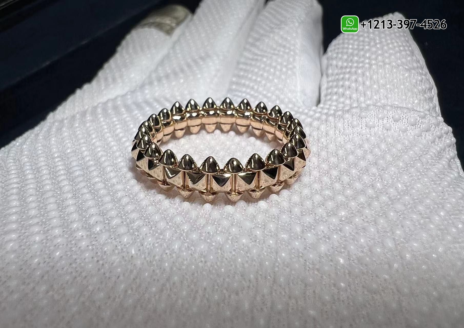 on02voa2dlo Cheap Cartier Solid 18k Rose Gold Medium Model Clash de Cartier Ring Replica - High Quality 18k Gold and Diamond Luxury Distinctive Collection Designer Jewelry Customized Factory Price - Image 4
