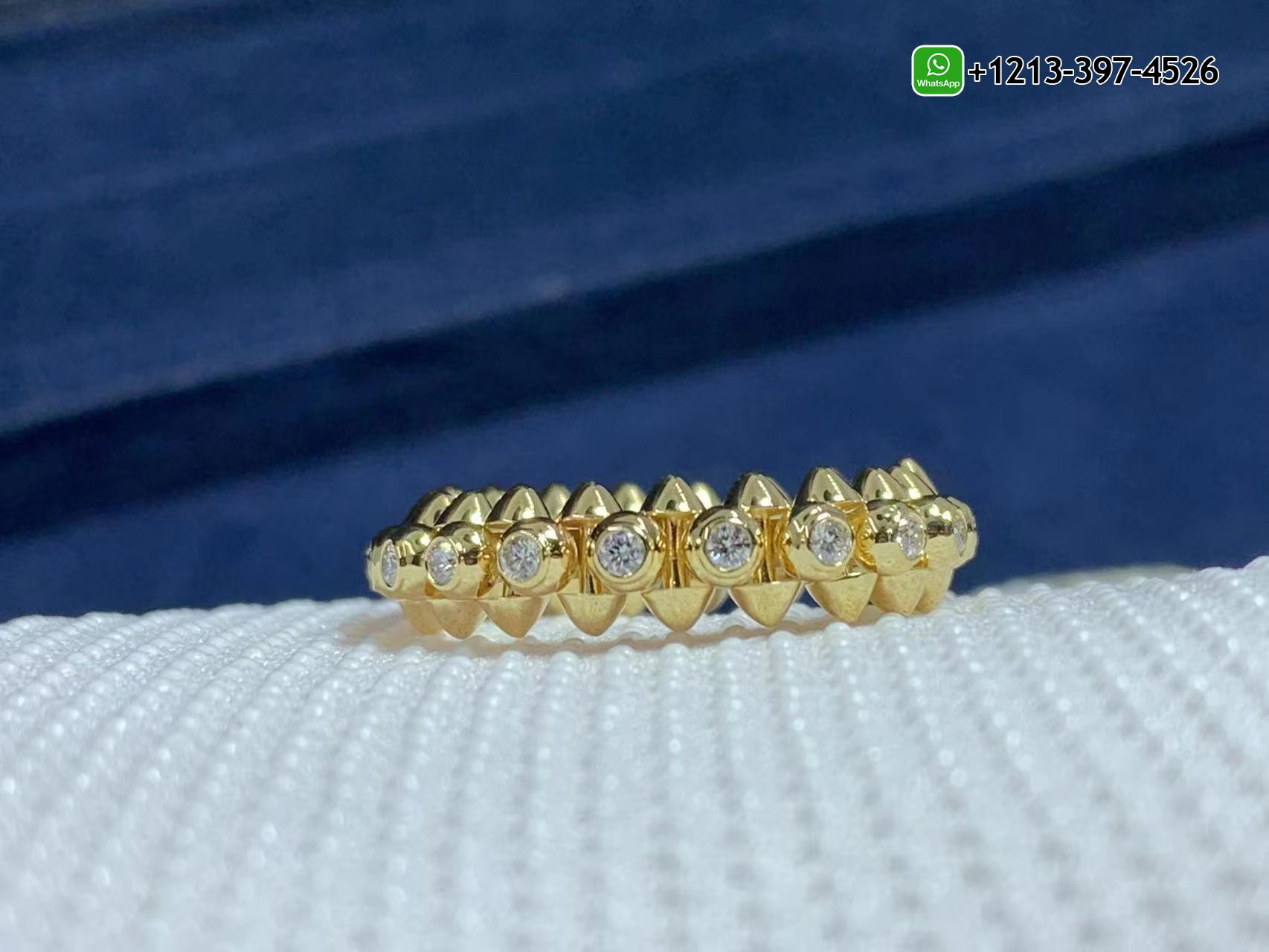 otvc34znjjt Custom Made Best Quality 1:1 Cartier 18K Yellow Gold Diamond Clash De Cartier Ring - High Quality 18k Gold and Diamond Luxury Distinctive Collection Designer Jewelry Customized Factory Price - Image 8