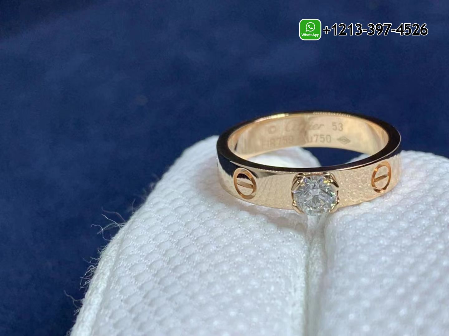 ouzhcktmctq Custom Made Best Quality 1:1 Cartie Love Solitaire 18K Rose Gold Diamond Ring - High Quality 18k Gold and Diamond Luxury Distinctive Collection Designer Jewelry Customized Factory Price - Image 5