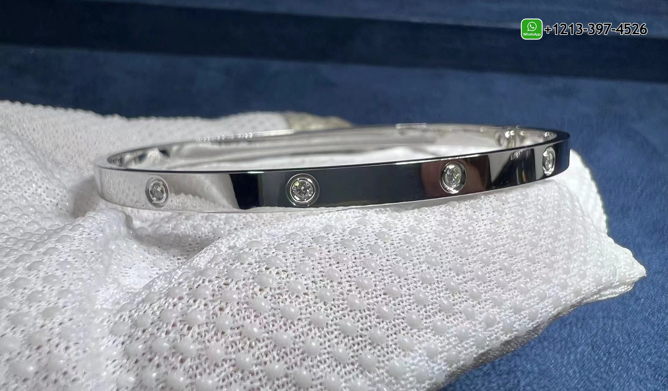 p0yrnajpzd4 Custom Made Cartier Love 18K White Gold 10 Diamond Small Model Bracelet - High Quality 18k Gold and Diamond Luxury Distinctive Collection Designer Jewelry Customized Factory Price - Image 7