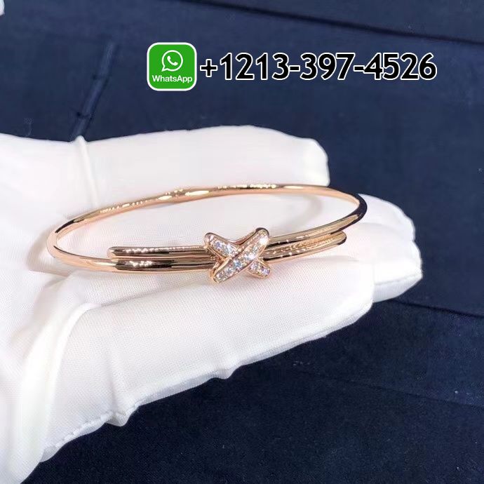 Custom Made Best Quality 1:1 Chaumet Jeux De Liens 18K Rose Gold Diamonds Bracelet - High Quality 18k Gold and Diamond Luxury Distinctive Collection Designer Jewelry Customized Factory Price