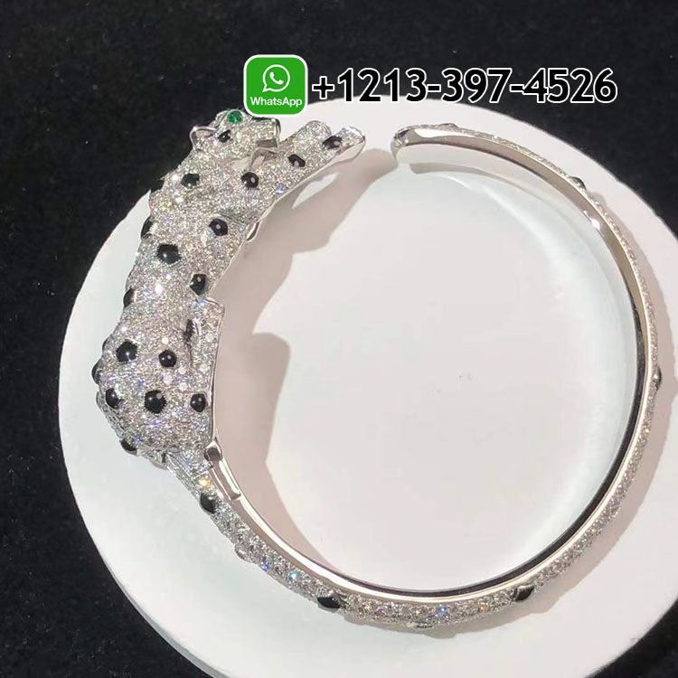 p3ofc51kt3r Custom Made Best Sellers Quality 1:1 Cartier Panthère de Cartier 18k White Gold Pave Diamonds High Jewelry Bracelet - High Quality 18k Gold and Diamond Luxury Distinctive Collection Designer Jewelry Customized Factory Price - Image 8
