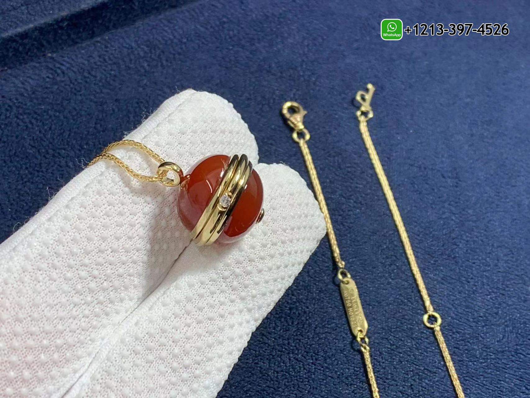 p4buaelwiyh Custom Made Best Quality 1:1 Cheap Piaget 18k Yellow Gold With Diamond Red Carnelian Possession Pendant Necklace - High Quality 18k Gold and Diamond Luxury Distinctive Collection Designer Jewelry Customized Factory Price - Image 6