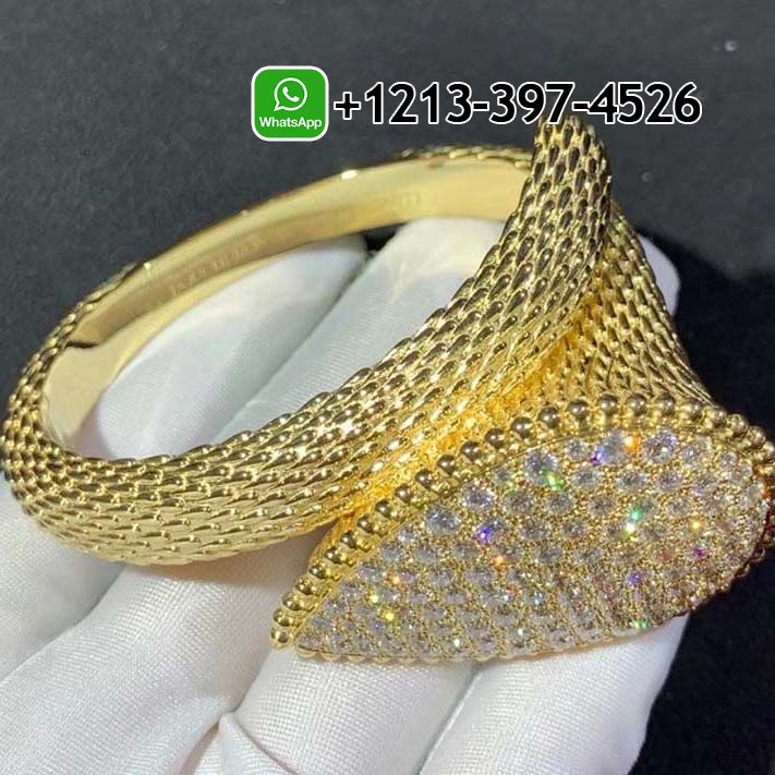 Custom Made Best Sellers Quality 1:1 Boucheron Serpent Bohème 18k Yellow Gold Diamond Bangle Bracelet - High Quality 18k Gold and Diamond Luxury Distinctive Collection Designer Jewelry Customized Factory Price Pdtyz0ulaia