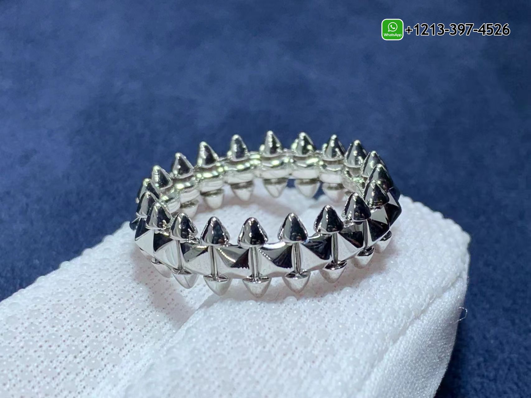 pph2n33ikfp Best Sellers 1:1 Quality Cheap Custom Made Cartier 18k White Gold Clash De Cartier Medium Model Band Ring - High Quality 18k Gold and Diamond Luxury Distinctive Collection Designer Jewelry Customized Factory Price - Image 4
