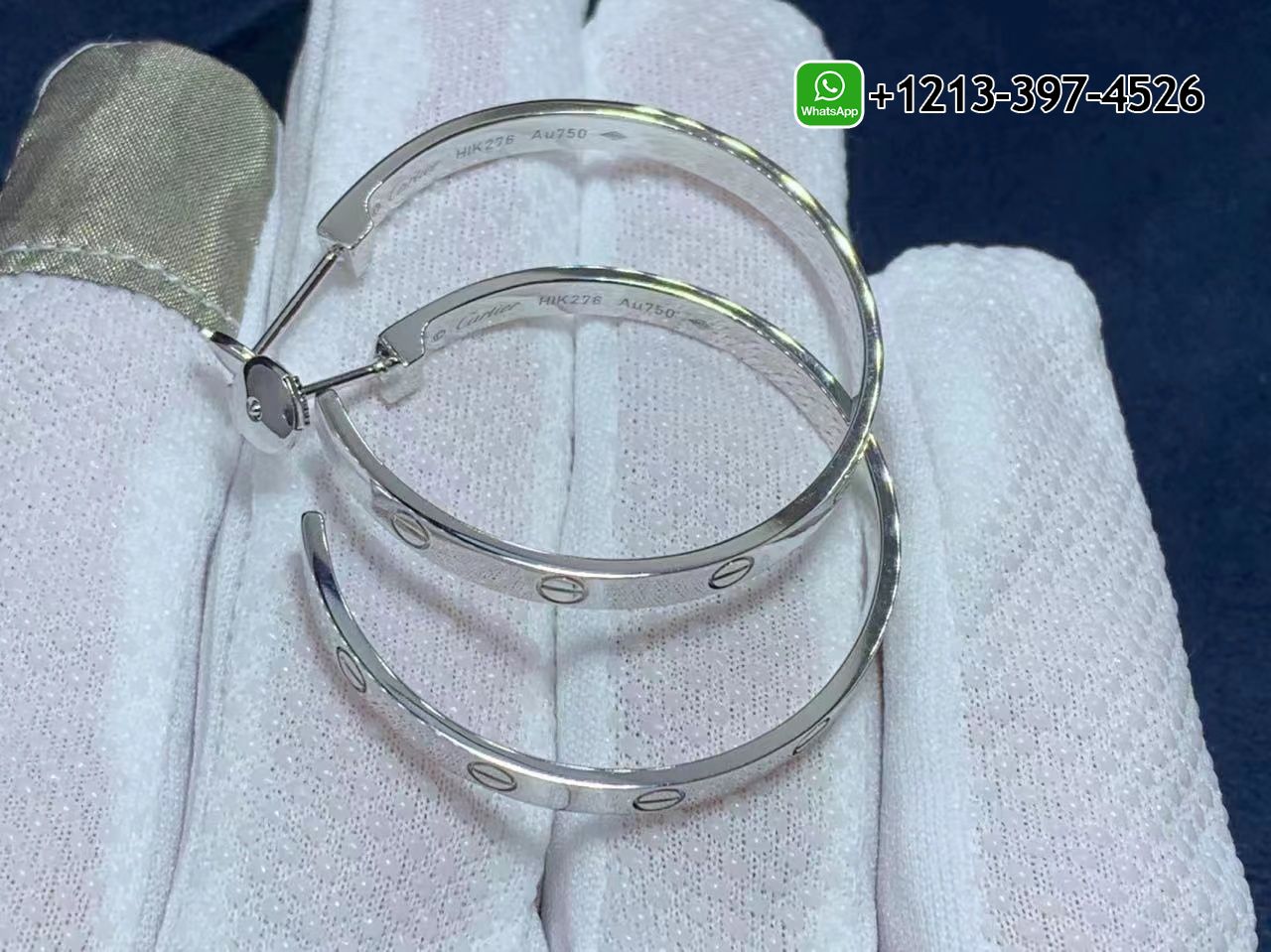 pqleuwlaso1 Best Sellers 1:1 Quality Cheap Custom Made Cartier 18k White Gold LOVE 32.6mm Hoop Earrings - High Quality 18k Gold and Diamond Luxury Distinctive Collection Designer Jewelry Customized Factory Price - Image 7