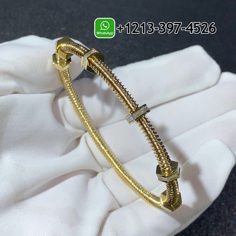 pr3514qxuhk Best Sellers 1:1 Quality Cheap Cartier 18k Yellow Gold Ecrou De Cartier Diamond Bracelet - High Quality 18k Gold and Diamond Luxury Distinctive Collection Designer Jewelry Customized Factory Price - Image 5