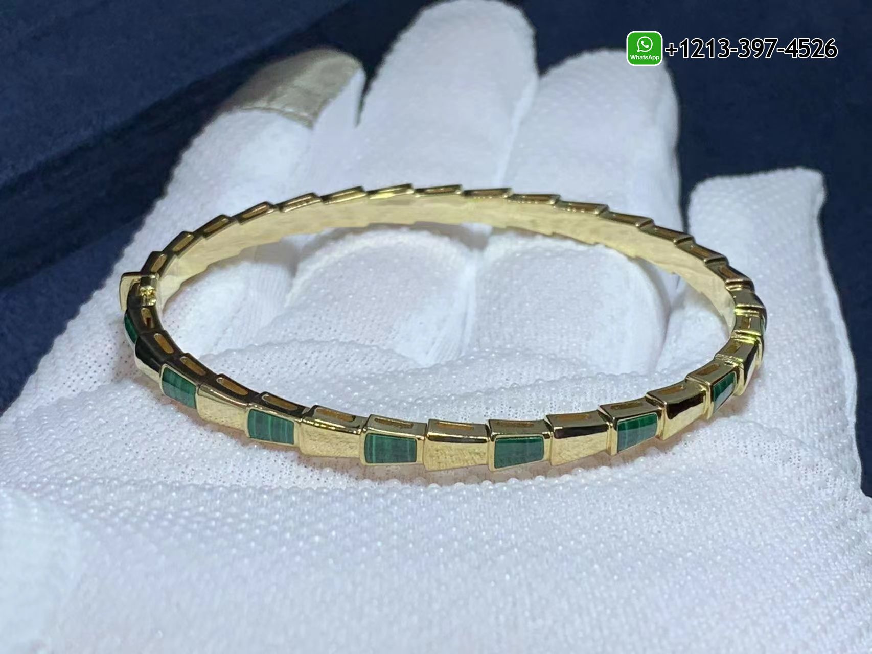 pr5ayk5ezfs Custom Made Best Quality 1:1 Copy Bvlgari Serpenti 18k Yellow Gold Set With Malachite Elements Bracelet - High Quality 18k Gold and Diamond Luxury Distinctive Collection Designer Jewelry Customized Factory Price - Image 8