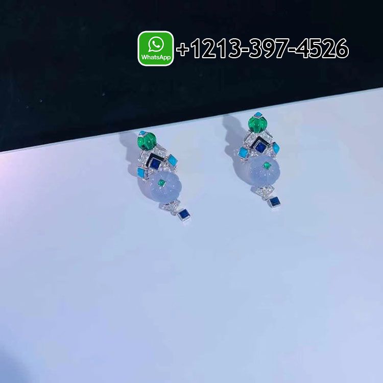 priwtbeqswu Custom Made Best Quality 1:1 Cartier Sixieme Sens Par Cartier 18k White Gold Diamonds Gemstones High Jewelry Earrings - High Quality 18k Gold and Diamond Luxury Distinctive Collection Designer Jewelry Customized Factory Price - Image 4