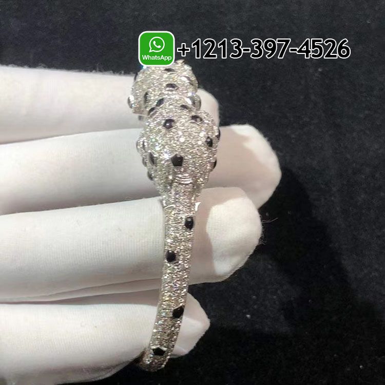 ptse5vgih41 Custom Made Best Sellers Quality 1:1 Cartier Panthère de Cartier 18k White Gold Pave Diamonds High Jewelry Bracelet - High Quality 18k Gold and Diamond Luxury Distinctive Collection Designer Jewelry Customized Factory Price - Image 5