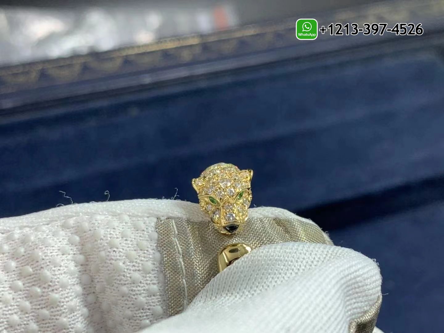 px0utd4mxex Best Sellers 1:1 Quality Cartier 18K Yellow Gold Diamond Emerald Onyx Panthere De Cartier Ring - High Quality 18k Gold and Diamond Luxury Distinctive Collection Designer Jewelry Customized Factory Price - Image 2