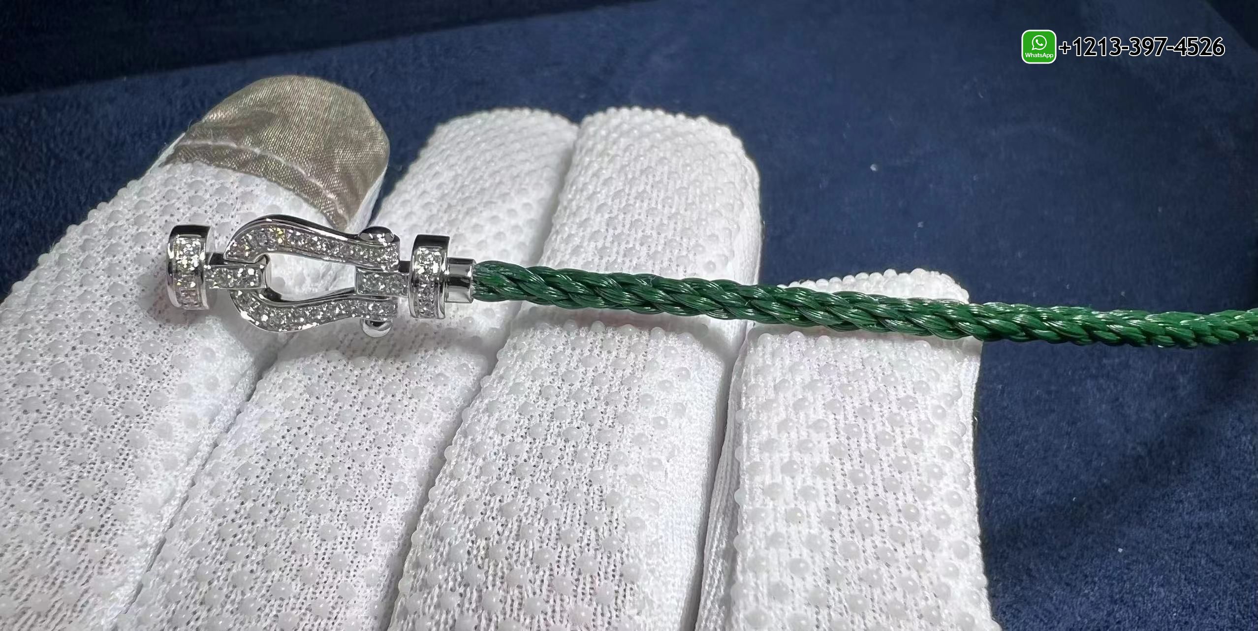 pyasfb4p2o0 Custom Made Best Sellers Quality 1:1 Copy Force 10 Bracelet 18k white gold and diamonds medium model Blue Cable - High Quality 18k Gold and Diamond Luxury Distinctive Collection Designer Jewelry Customized Factory Price - Image 7