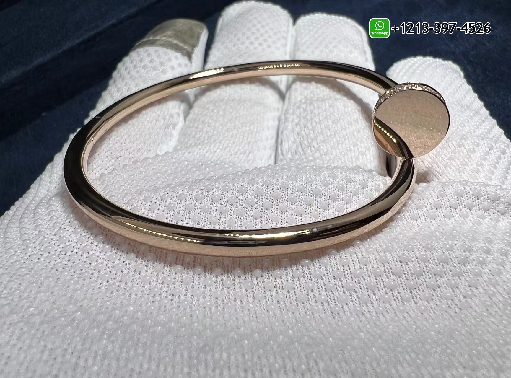 q4ryatci2zn Custom Made 1:1 Quality Cartier 18k Rose Gold And Diamond Juste Un Clou Nail Bracelet - High Quality 18k Gold and Diamond Luxury Distinctive Collection Designer Jewelry Customized Factory Price - Image 6