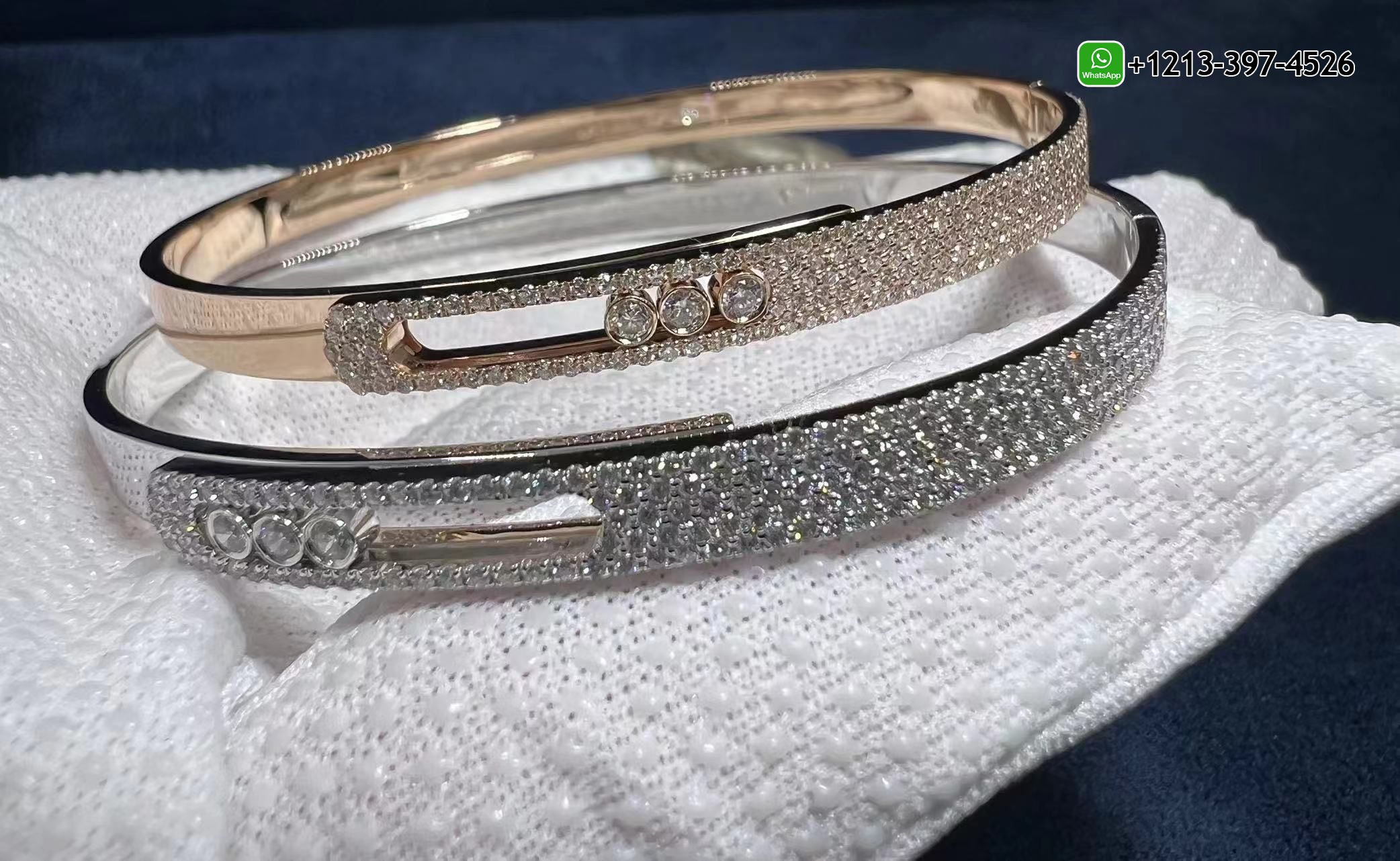q5gfvzkbxzh Custom Made Best Sellers Quality 1:1 Copy Messika Move Noa Pavé-set Diamond Bangle Bracelet - High Quality 18k Gold and Diamond Luxury Distinctive Collection Designer Jewelry Customized Factory Price - Image 6