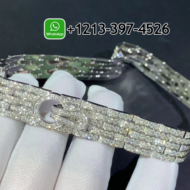 qanun3tqf3n Custom Made Best Sellers Quality 1:1 Cartier Full Pave Diamonds 18k White Gold 5-Row Agrafe High Jewellery Necklace - High Quality 18k Gold and Diamond Luxury Distinctive Collection Designer Jewelry Customized Factory Price - Image 2
