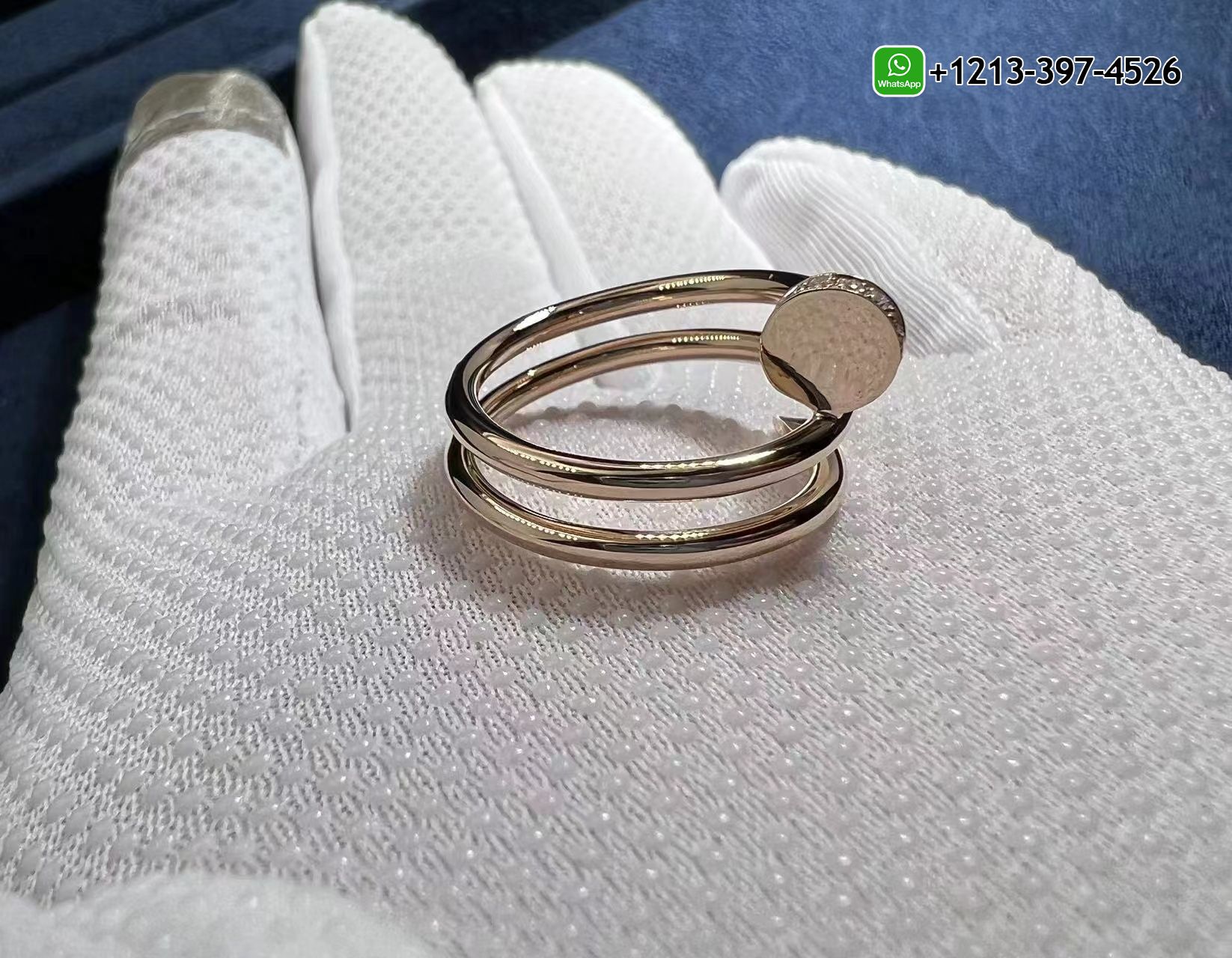 qdlwwr2nqmw Best Sellers 1:1 Quality Cheap Custom Made Cartier Juste Un Clou 18k Rose Gold Diamond Double Row Nail Ring - High Quality 18k Gold and Diamond Luxury Distinctive Collection Designer Jewelry Customized Factory Price - Image 8
