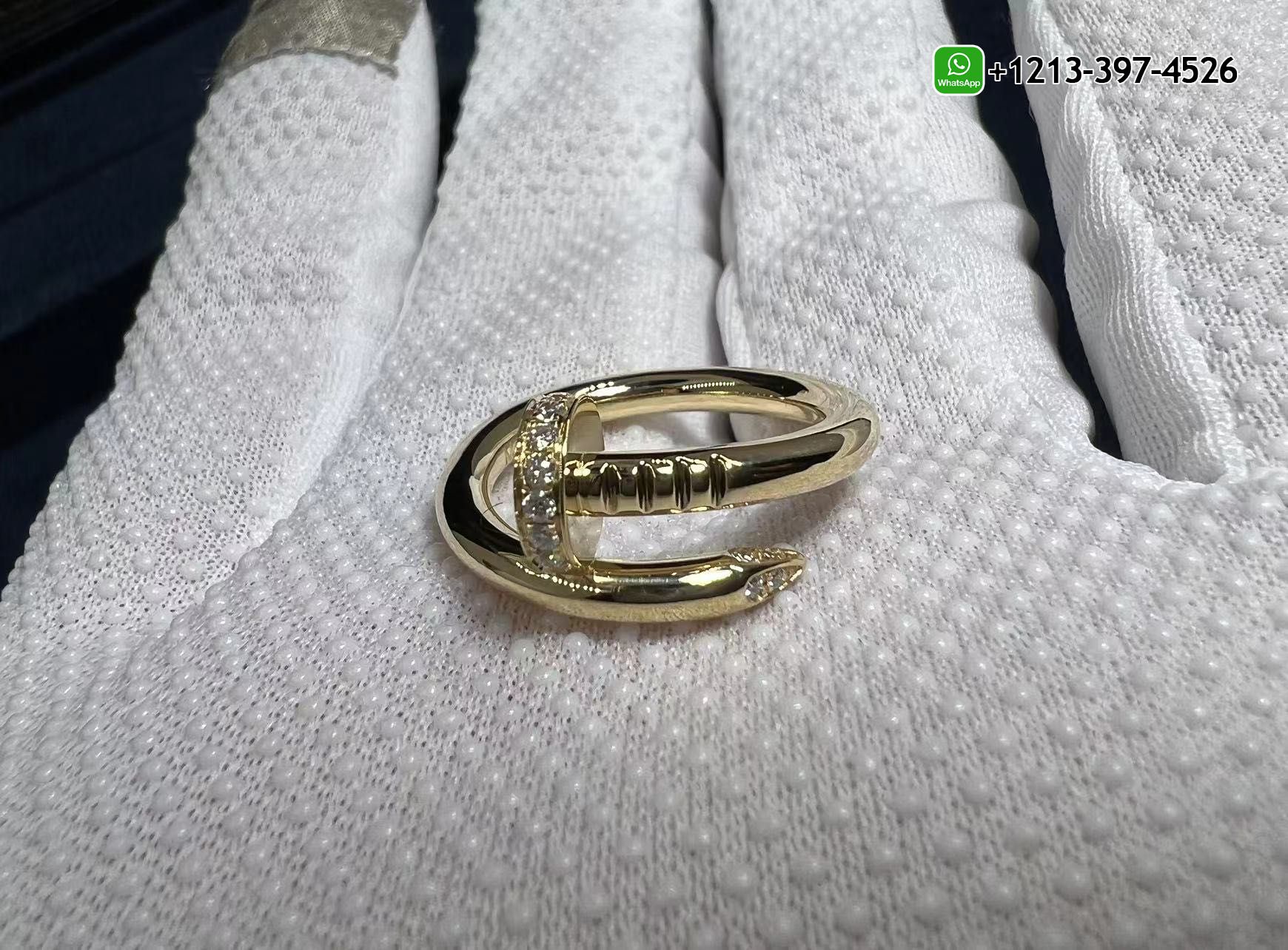 qdykfr2g54k Custom Made Top Quality Replica Cartier 18K Yellow Gold Diamond Nail Juste Un Clou Ring - High Quality 18k Gold and Diamond Luxury Distinctive Collection Designer Jewelry Customized Factory Price - Image 7
