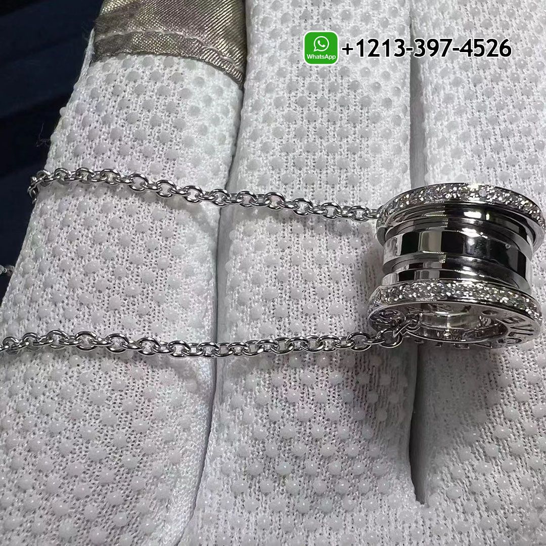 qgcja4a11kc Best Sellers Quality 1:1 Copy Bulgari B.ZERO1 necklace 18k white gold paved diamond pendant - High Quality 18k Gold and Diamond Luxury Distinctive Collection Designer Jewelry Customized Factory Price