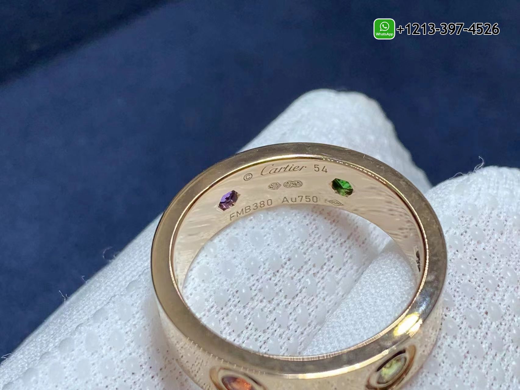 qjn4ak0xzvi Custom Made Best Quality 1:1 Cartier 18K Rose Gold with Sapphire,Garnet, Amethyst Love Ring - High Quality 18k Gold and Diamond Luxury Distinctive Collection Designer Jewelry Customized Factory Price - Image 3