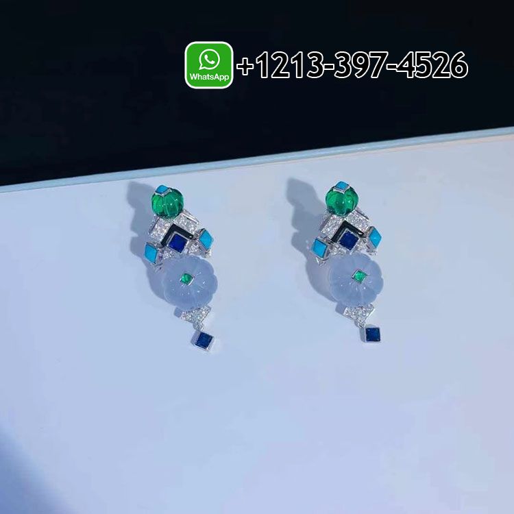 qkxnsew5gdo Custom Made Best Quality 1:1 Cartier Sixieme Sens Par Cartier 18k White Gold Diamonds Gemstones High Jewelry Earrings - High Quality 18k Gold and Diamond Luxury Distinctive Collection Designer Jewelry Customized Factory Price - Image 3