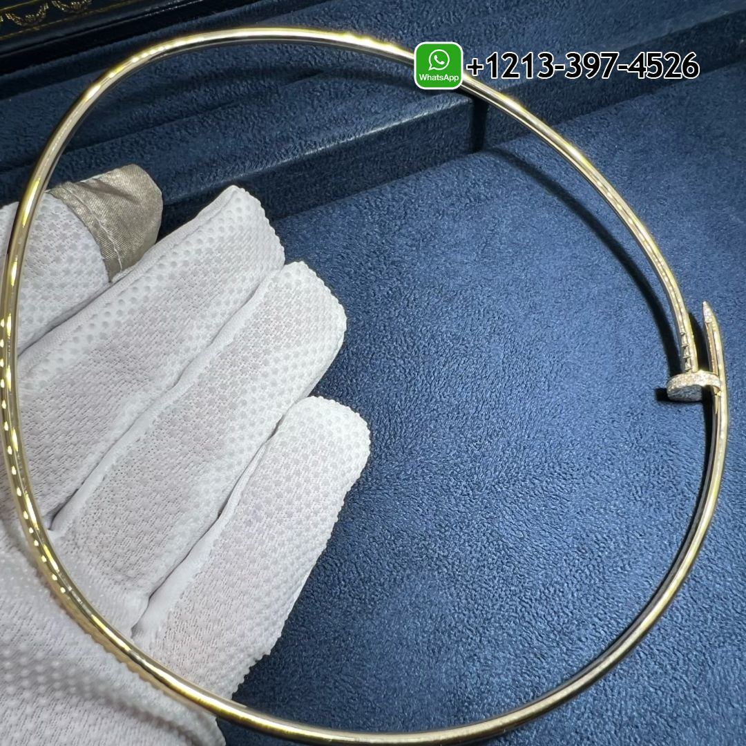qndc0gwx3mn Custom Made 1:1 Best Quality Cheap Cartier Juste un Clou 18K Yellow Gold Diamond Small Model Nail Necklace Replica - High Quality 18k Gold and Diamond Luxury Distinctive Collection Designer Jewelry Customized Factory Price - Image 2