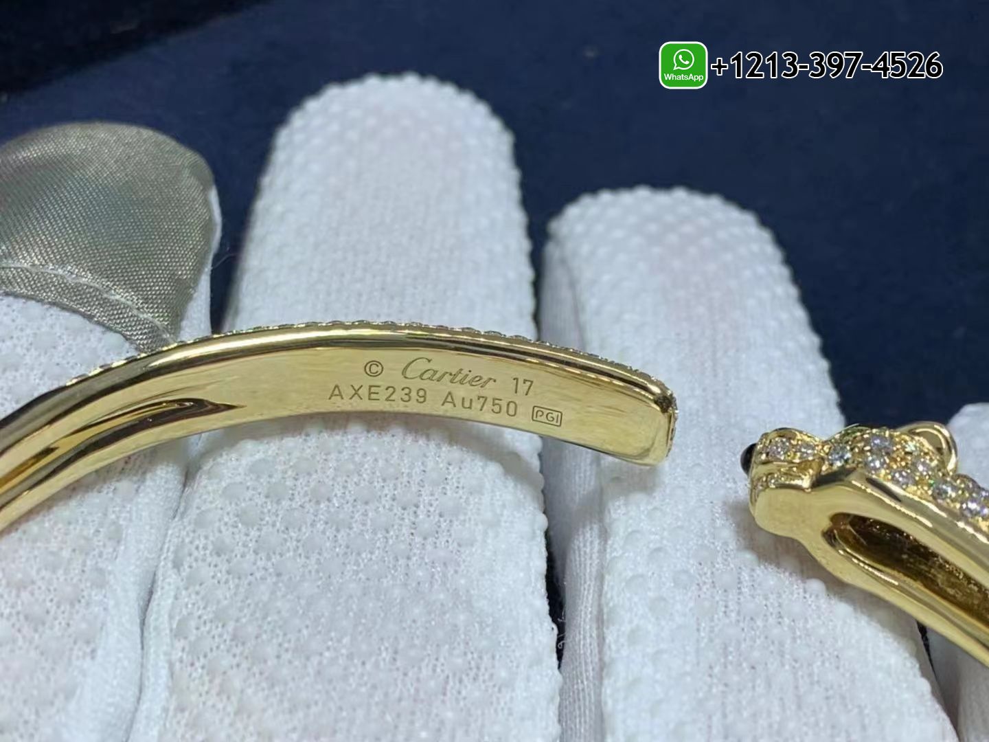 qo3fop2my3w Best Sellers 1:1 Quality Cheap Custom Made Cartier 18k Yellow Gold Pave Diamond Small Panthère de Cartier Bracelet - High Quality 18k Gold and Diamond Luxury Distinctive Collection Designer Jewelry Customized Factory Price - Image 8
