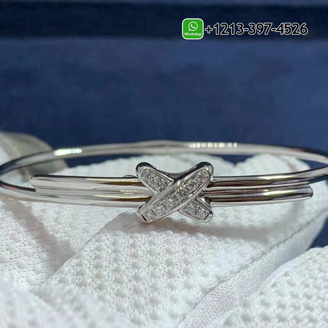 qwj2o2s32vr Custom Made Best Quality 1:1 Cheap Chaumet 18k White Gold Jeux De Liens Diamonds Bracelet - High Quality 18k Gold and Diamond Luxury Distinctive Collection Designer Jewelry Customized Factory Price