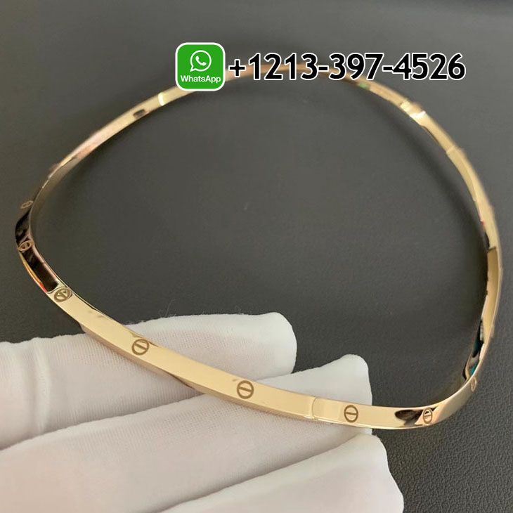 r4jiwvwcdeo Custom Made Best Sellers Quality 1:1 Cartier 18K Yellow Gold Collar Love Necklace - High Quality 18k Gold and Diamond Luxury Distinctive Collection Designer Jewelry Customized Factory Price - Image 2