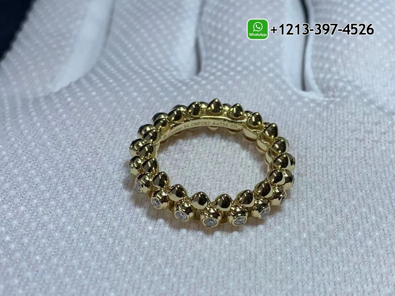rbfk1m2xnbk Custom Made Best Quality 1:1 Cartier 18K Yellow Gold Diamond Clash De Cartier Ring - High Quality 18k Gold and Diamond Luxury Distinctive Collection Designer Jewelry Customized Factory Price - Image 6