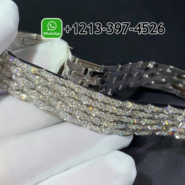 rfep1te5m2d Custom Made Best Sellers Quality 1:1 Cartier Full Pave Diamonds 18k White Gold 5-Row Agrafe High Jewellery Necklace - High Quality 18k Gold and Diamond Luxury Distinctive Collection Designer Jewelry Customized Factory Price - Image 3