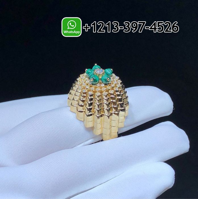 rjvdk1h4rhz Best Sellers 1:1 Quality Cheap Cartier Cactus De Cartier Malachite Diamond 18K Yellow Gold Ring - High Quality 18k Gold and Diamond Luxury Distinctive Collection Designer Jewelry Customized Factory Price - Image 8