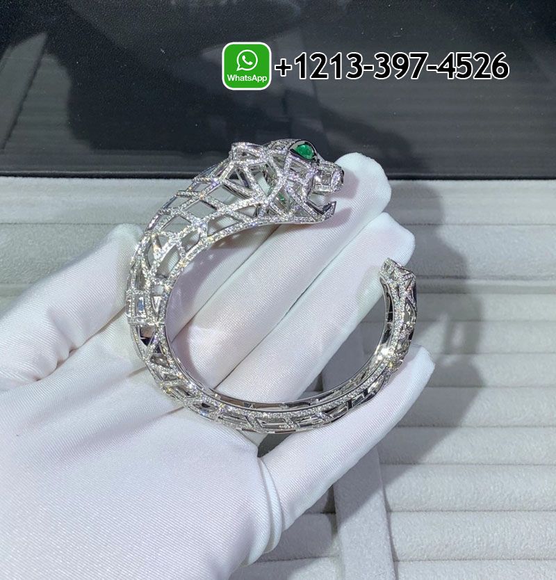 rnvd5omsepe Best Sellers 1:1 Quality Cheap Custom Made Panthère de Cartier Bracelet 18K White Gold With 5.46ct Diamonds Paved - High Quality 18k Gold and Diamond Luxury Distinctive Collection Designer Jewelry Customized Factory Price - Image 6