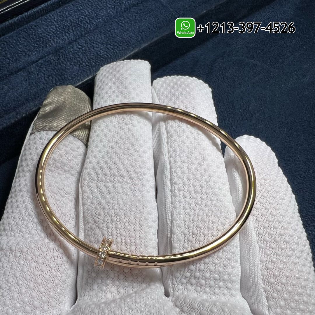 rpochtepfmp Cartier 18K Rose Gold Diamond Juste Un Clou Small Model Nail Bracelet B6065817 - High Quality 18k Gold and Diamond Luxury Distinctive Collection Designer Jewelry Customized Factory Price - Image 6