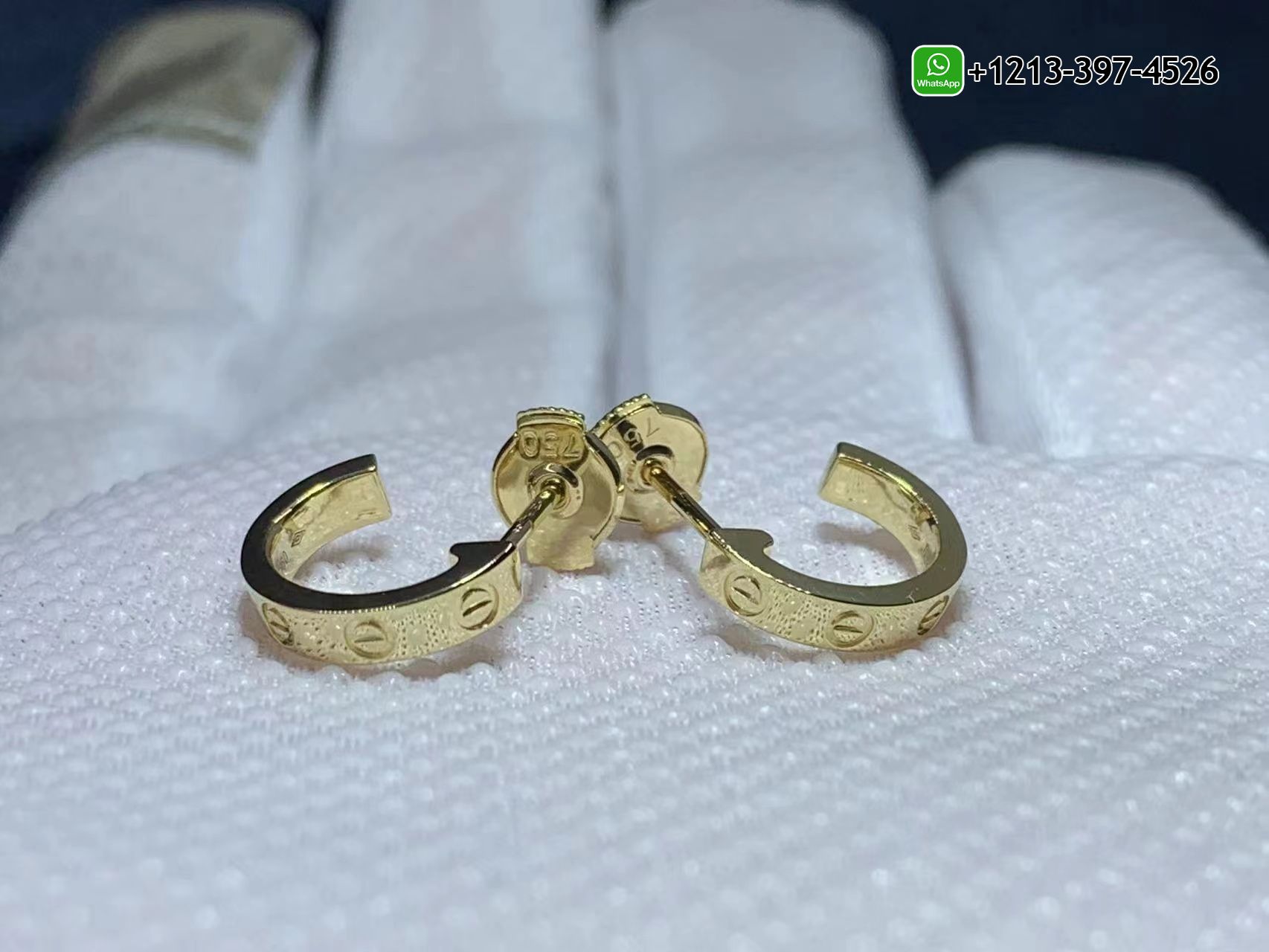 rpsqbhrxekt Best Sellers 1:1 Quality Cheap Custom Made Cartier Love 18K Yellow Gold Stud Hoop Earrings - High Quality 18k Gold and Diamond Luxury Distinctive Collection Designer Jewelry Customized Factory Price - Image 5