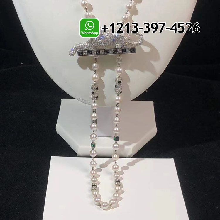 rrxooumcgpm Custom Made Best Sellers Quality 1:1 Cartier Panthère De Cartier 18K White Gold Diamonds High Jewelry Pendant Necklace - High Quality 18k Gold and Diamond Luxury Distinctive Collection Designer Jewelry Customized Factory Price - Image 7