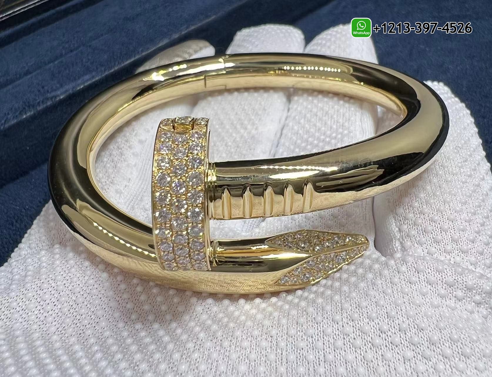 ru0stlmnft1 Custom Made 1:1 High Quality Replica Cartier 18k Yellow Gold Diamond Large Model Juste un Clou XL Nail Bracelet - High Quality 18k Gold and Diamond Luxury Distinctive Collection Designer Jewelry Customized Factory Price - Image 6